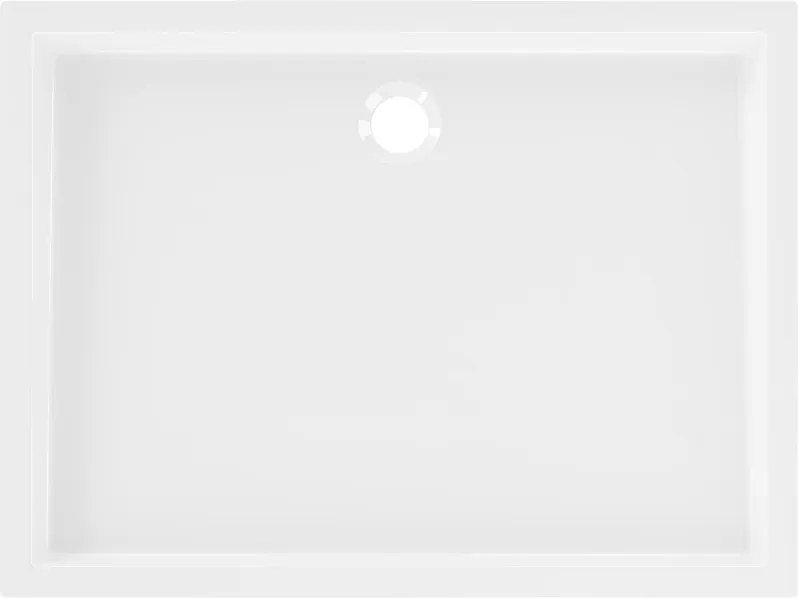 Mexen Flow+ base de duche retangular 80 x 70 cm, branco brilhante - 46R107080H