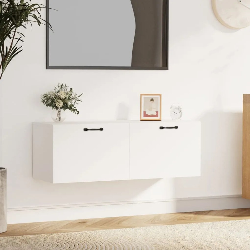 vidaXL Armário parede 100x36,5x35 cm derivados de madeira branco