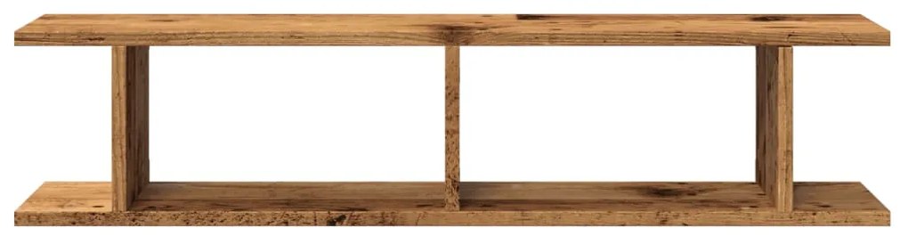 Estantes parede 2 pcs 90x18x20 cm deriv. madeira madeira velha