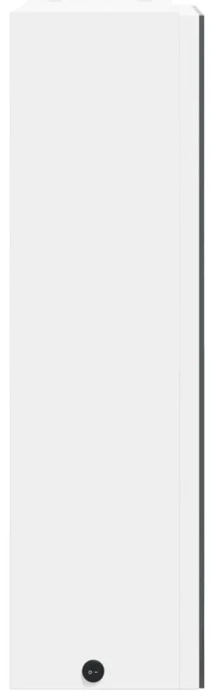 Armário espelhado p/ casa de banho c/ LEDs 45x13x52 cm branco