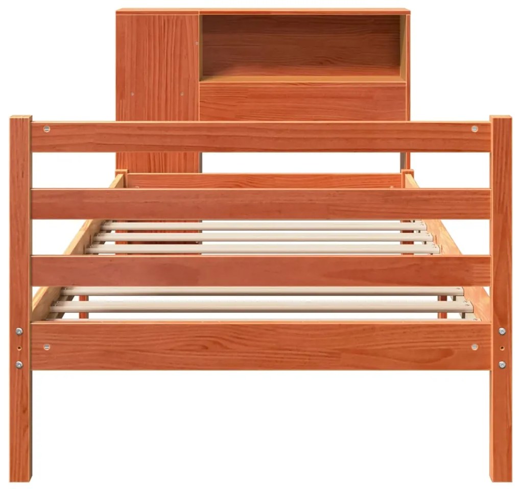 Cama com estante sem colchão 75x190 cm madeira maciça
