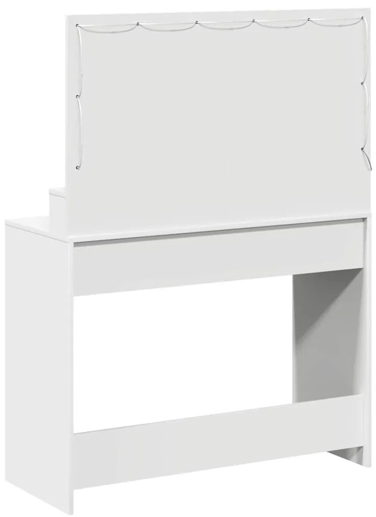 mesa de maquiagem branca vidaXL com luzes LED - 100x41x135 cm