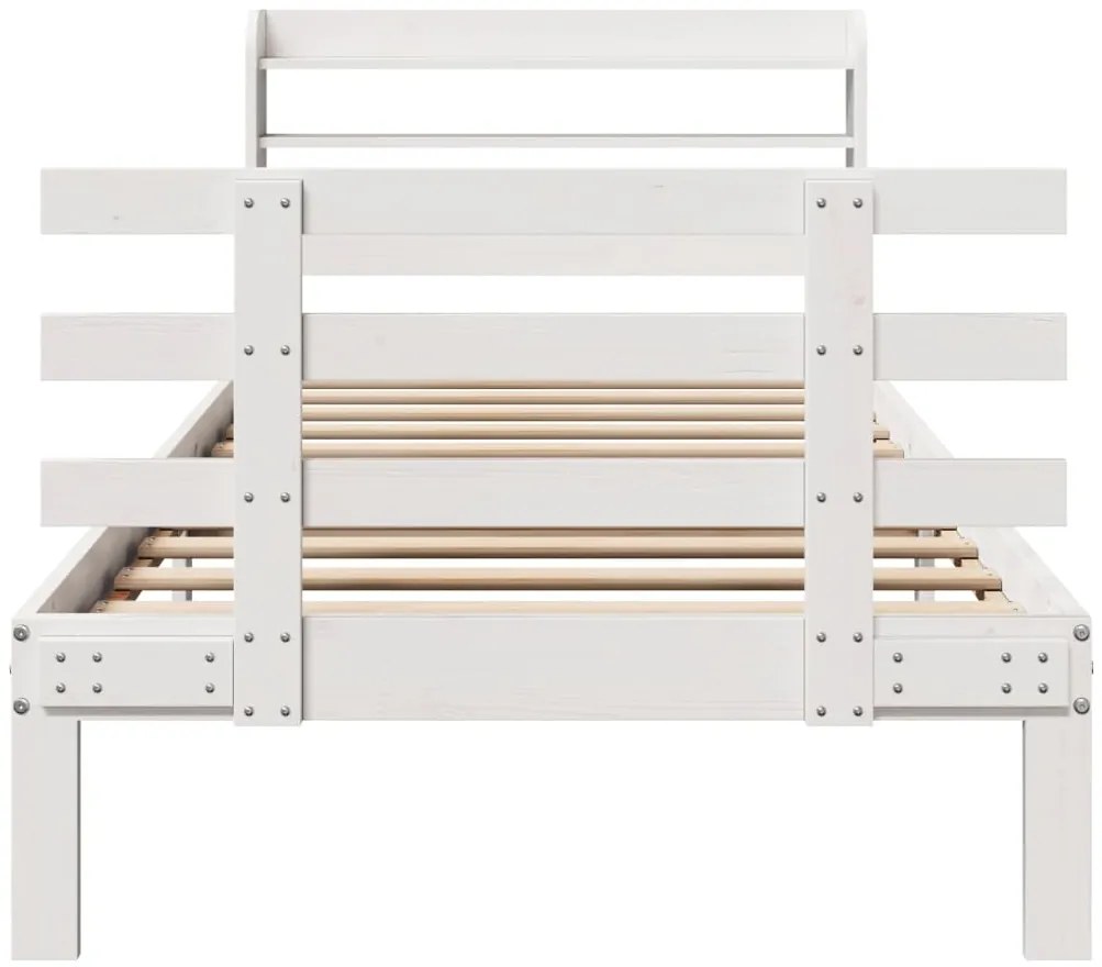 Estrutura cama c/ cabeceira 75x190 cm pinho maciço