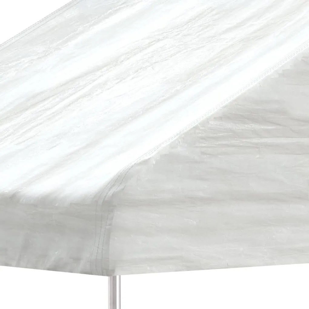 Gazebo com telhado 15,61x2,28x2,69 m polietileno branco