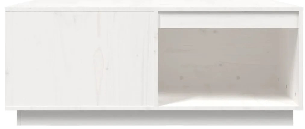 Mesa de centro 100x101x40,5 cm madeira de pinho maciça branco