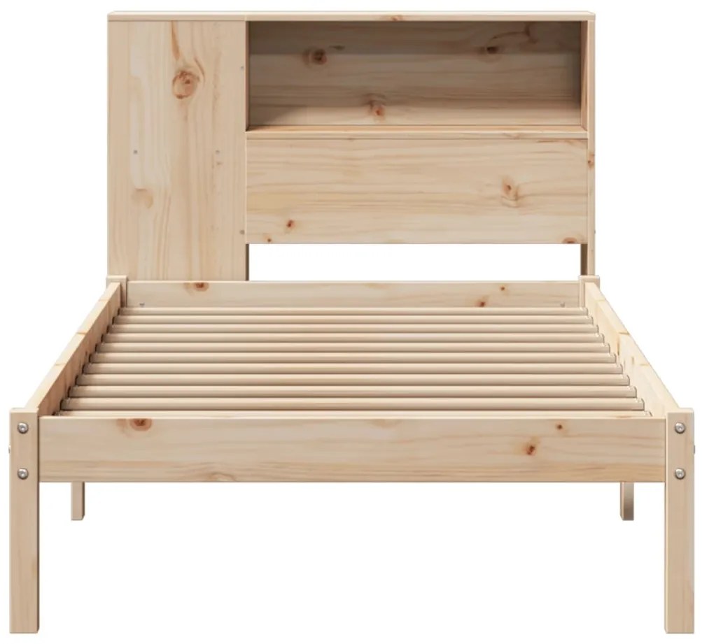 Cama com estante sem colchão 90x190 cm pinho maciço