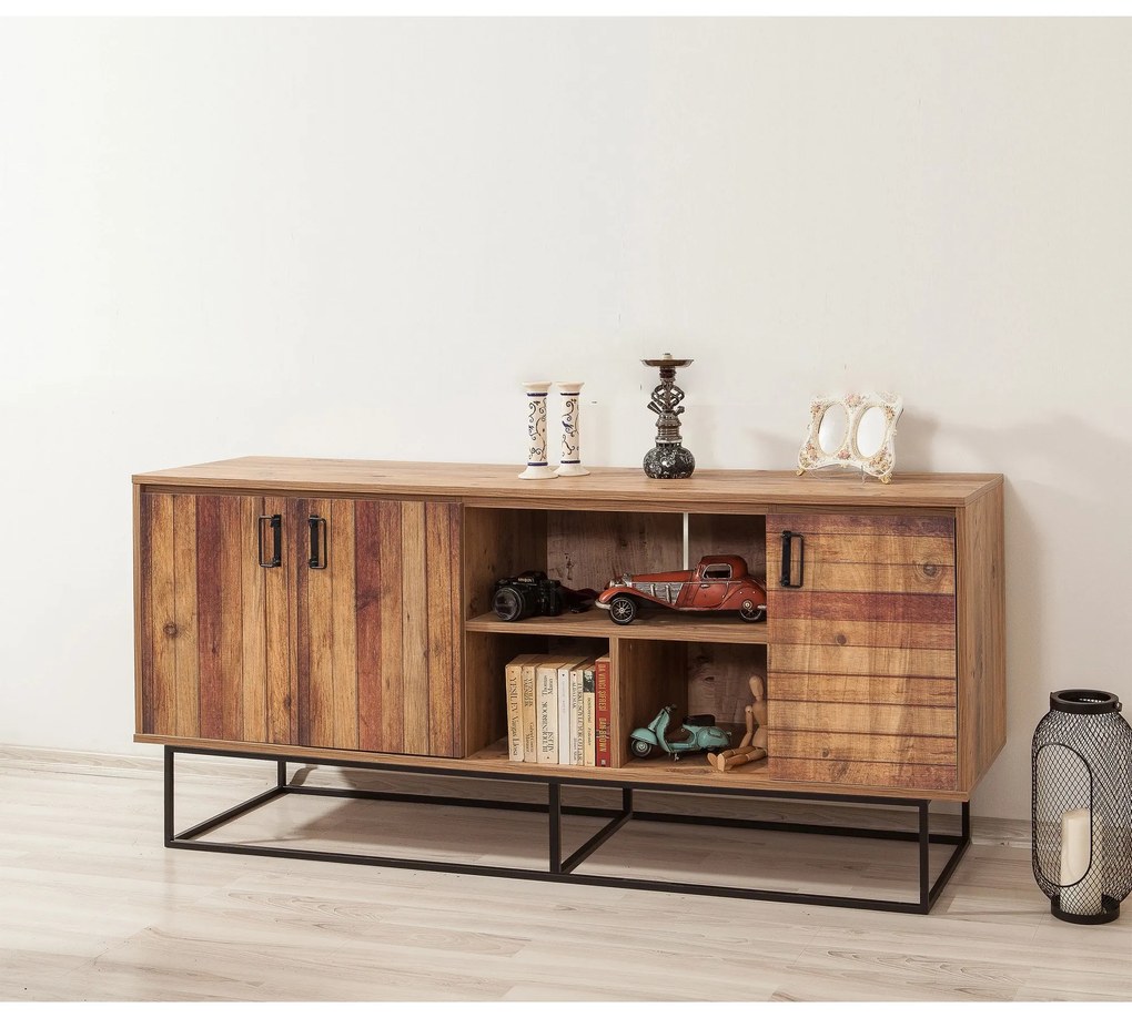 Console Quantum – Atlantic Pine Black – 180x80x40 cm