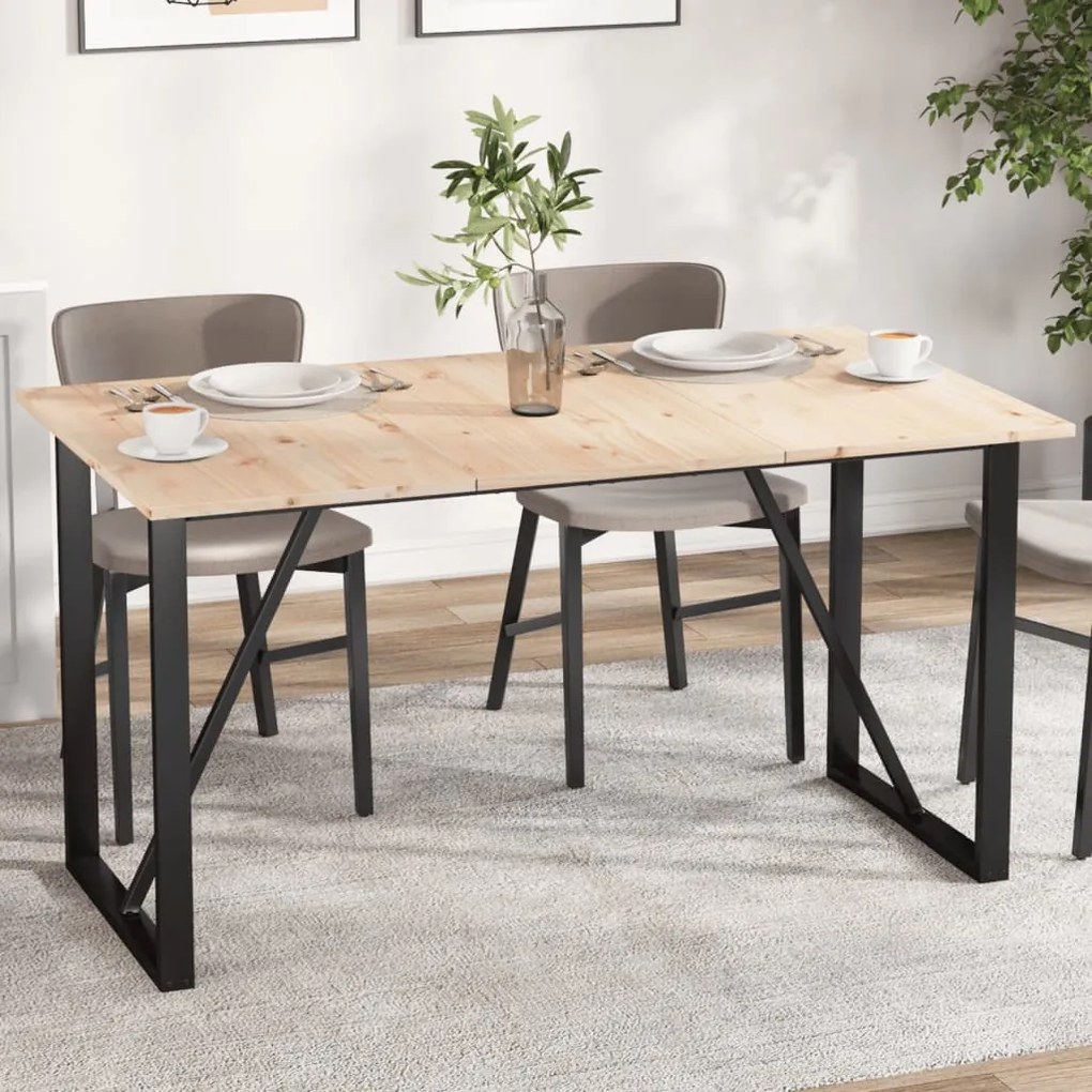 vidaXL Tampos de mesa retangulares 3 pcs 80x47x1,7 cm pinho maciço