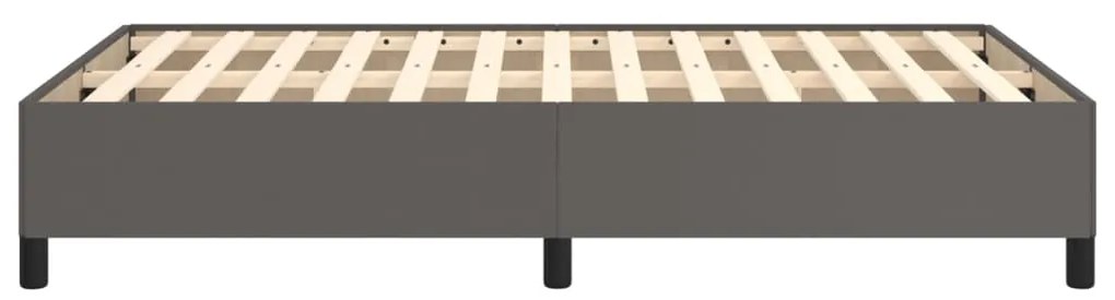 Estrutura de cama 120x200 cm couro artificial cinzento