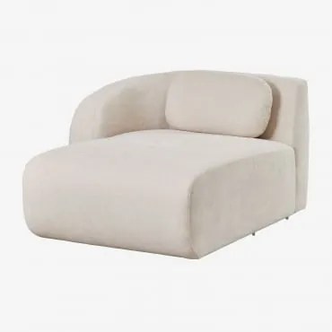 Módulo Chaise Longue Esquerdo Para Sofá Modular Coquette Chenille Tecido Chenille Beige Creme - Sklum