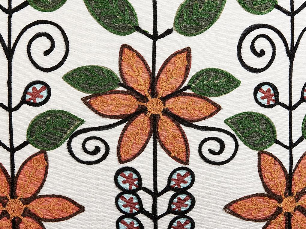 Conjunto de 2 almofadas decorativas bordadas em algodão multicolor 50 x 50 cm VELLORE Beliani