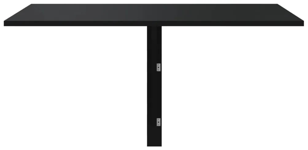 Mesa de parede dobrável 100x60x56 cm derivados de madeira preto