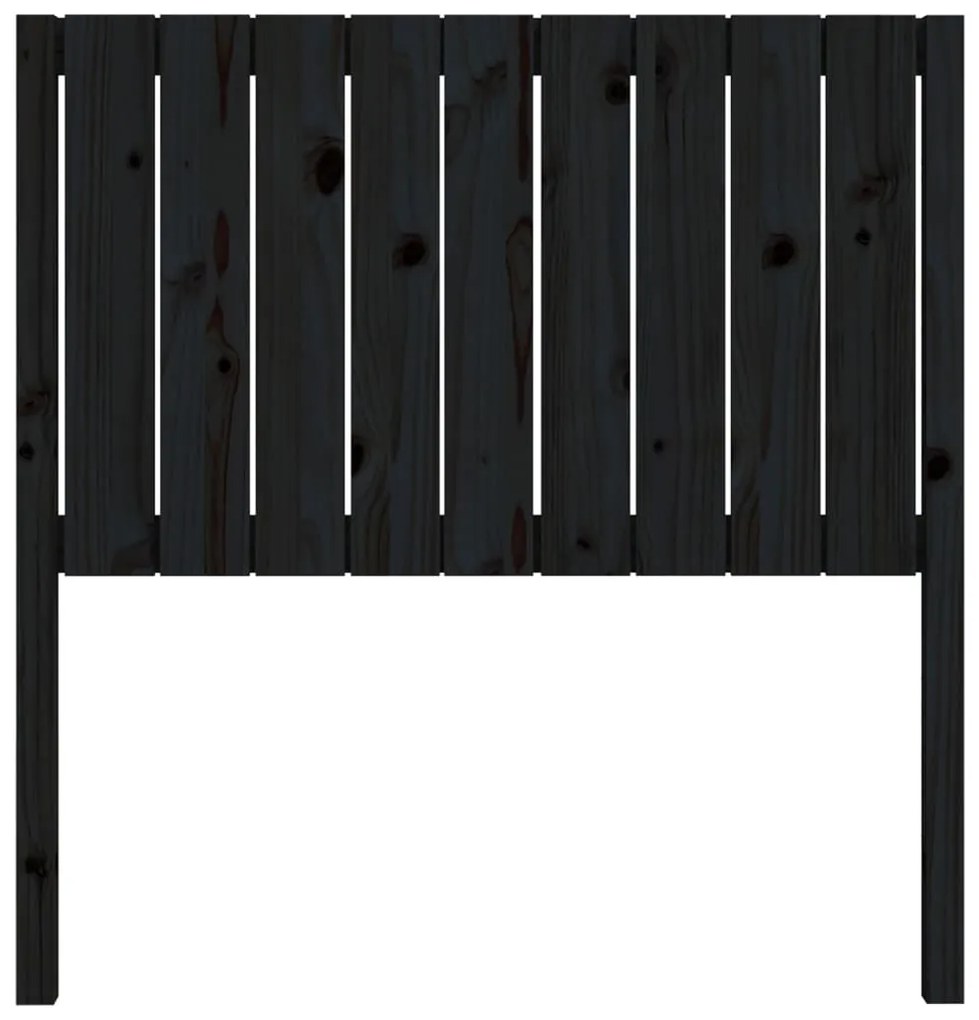 Cabeceira de cama 95,5x4x100 cm pinho maciço preto