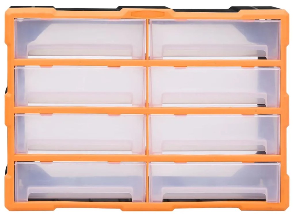 Caixa organizadora com 8 gavetas grandes 52x16x37 cm