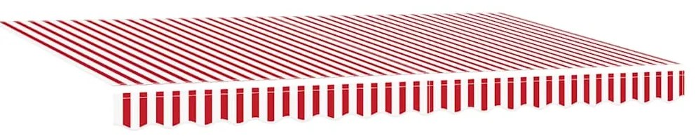 Toldo Retrátil Manual Vermelho e Branco e Antracite