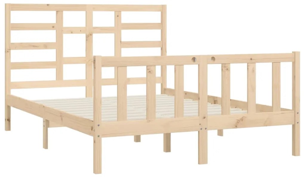 Cama sem colchão 160x200 cm madeira de pinho maciça