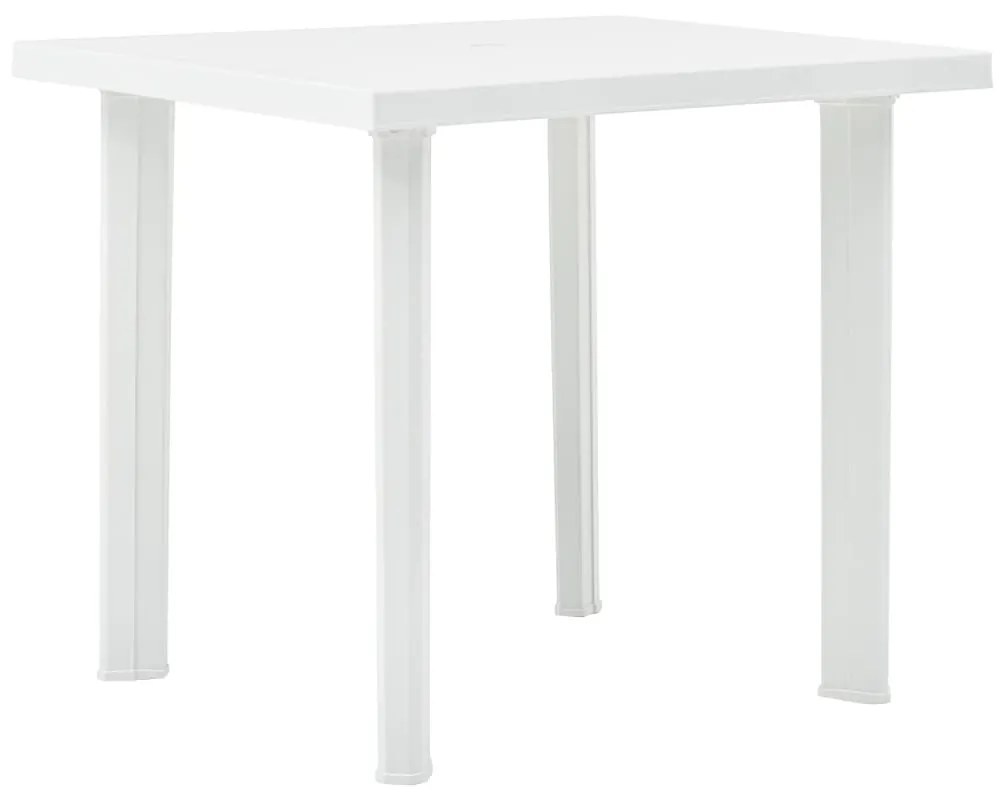 vidaXL Mesa de jardim 80x75x72 cm plástico branco