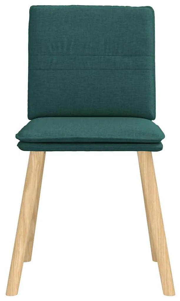 Cadeiras de jantar 4 pcs tecido verde escuro