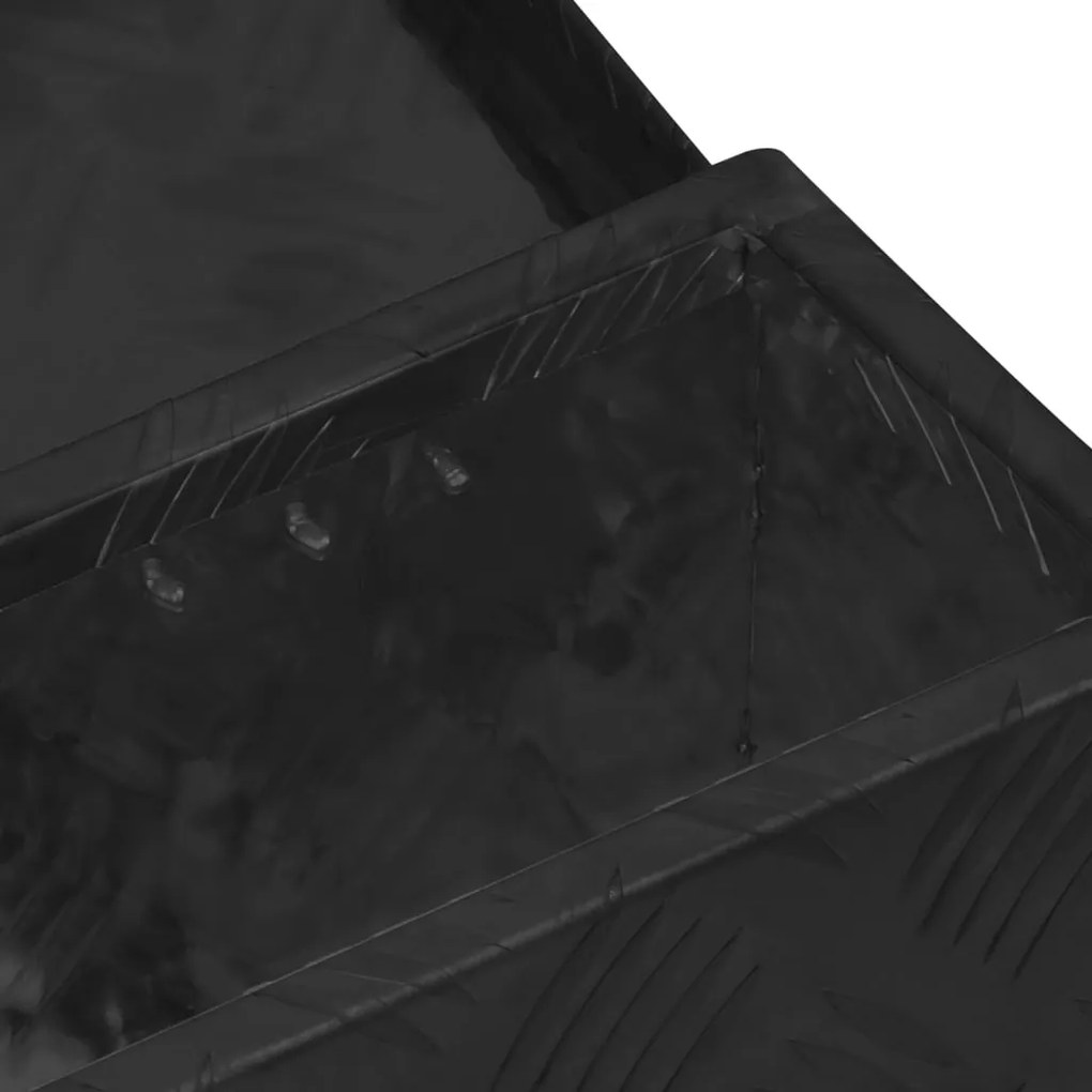 Caixa de arrumação 50x15x20,5 cm alumínio preto