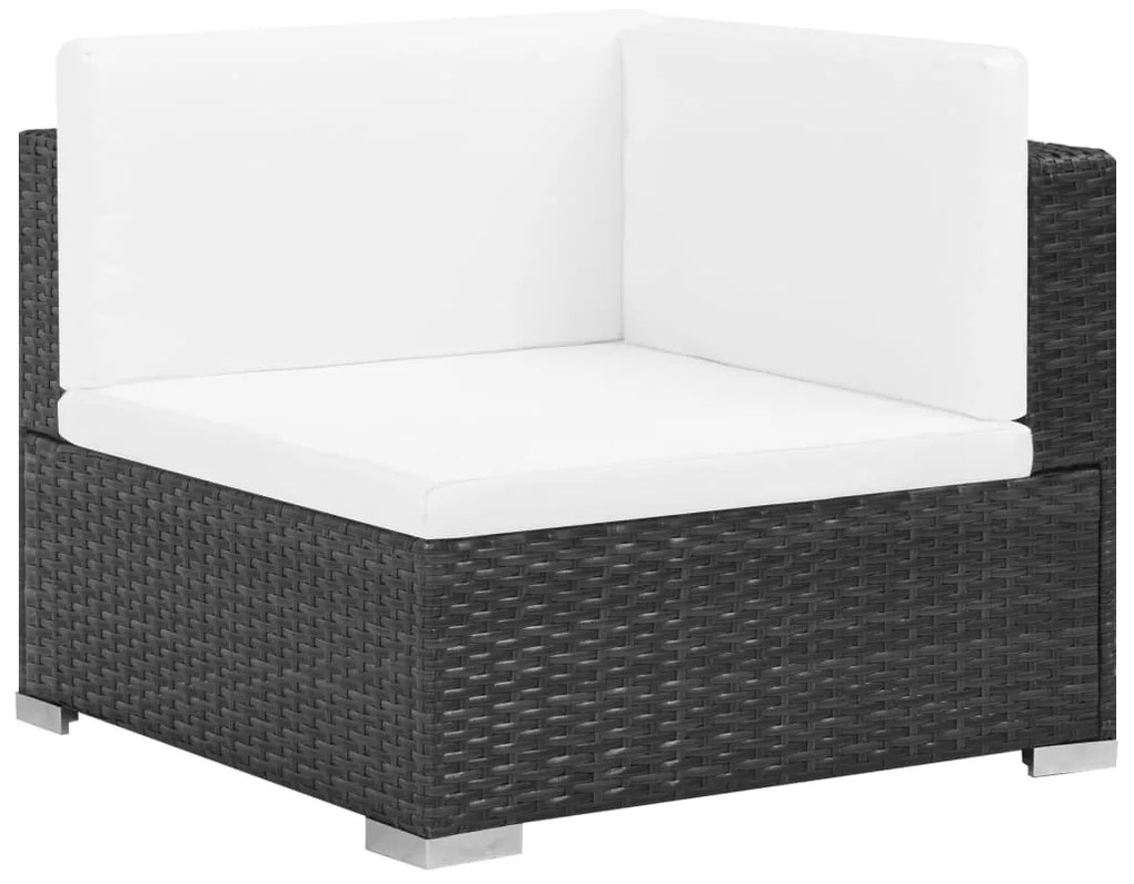 Conjunto de Sofás Lounge Hawaina para Jardim - Vime Preto - Design Nat