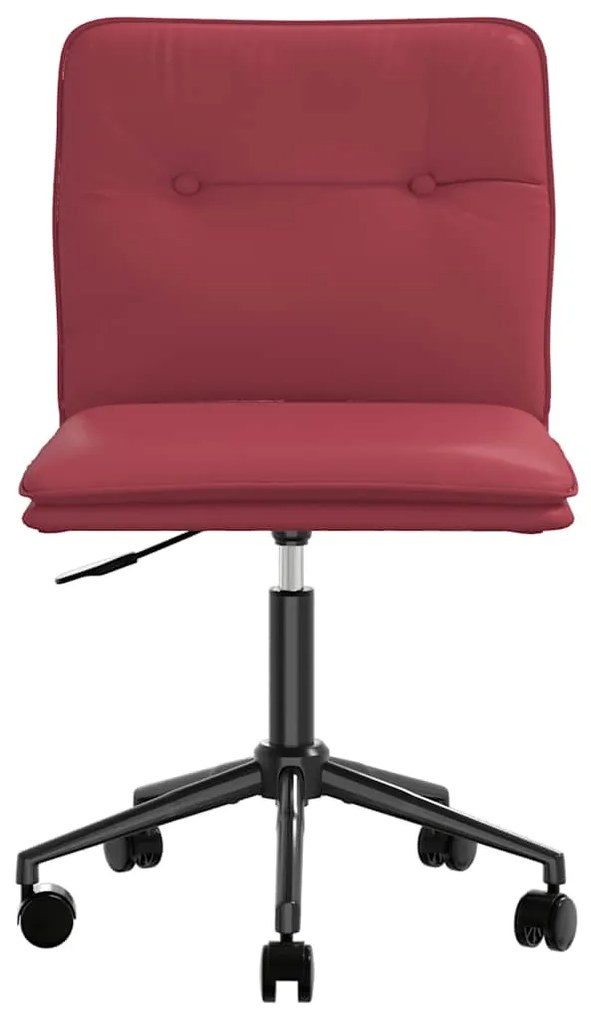 Cadeiras de jantar 2 pcs couro artificial vermelho-tinto