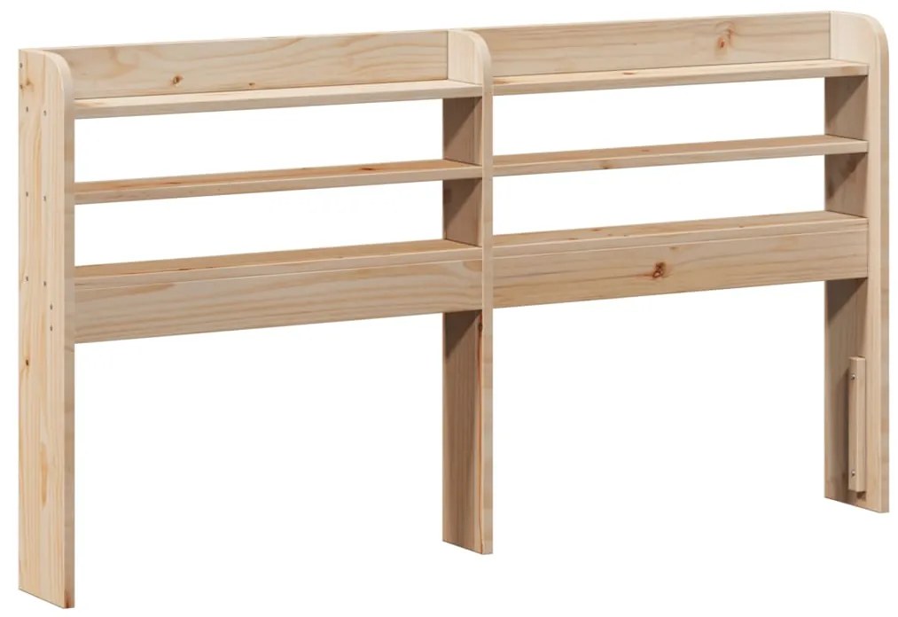 Estrutura de cama com cabeceira 140x200 cm pinho maciço