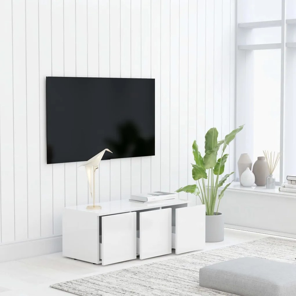 Móvel de TV 80x34x30 cm contraplacado branco