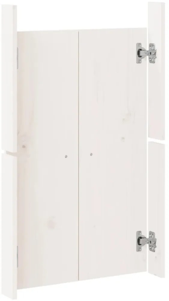 Portas cozinha p/ exterior 2 pcs 50x9x82 cm pinho maciço branco