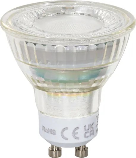 Conjunto de 5 lâmpadas LED GU10 50mm transparentes 2,5W 450 lm 2700K