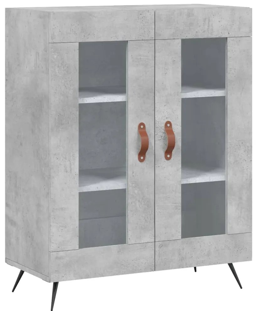 Armário alto 69,5x34x180 cm derivados de madeira cinza cimento