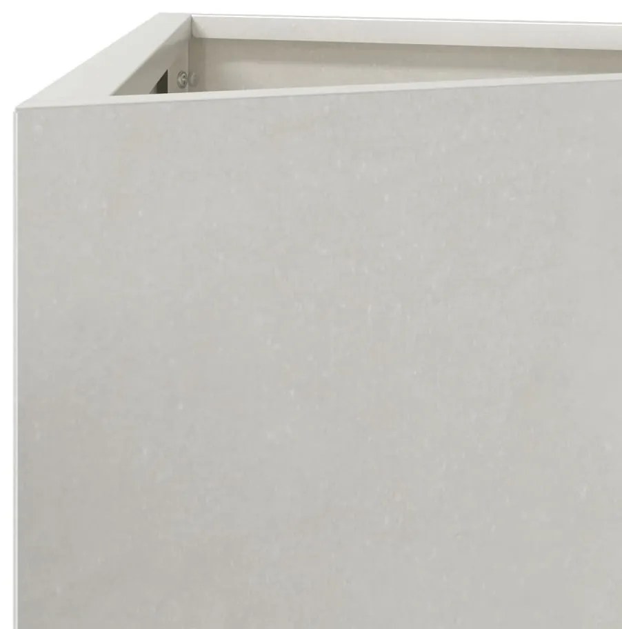 Vaso/floreira de jardim triangular 30x26x75 cm aço inoxidável