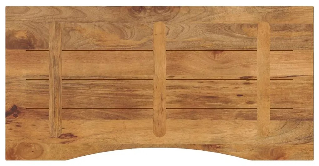 Tampo de mesa com curva 120x50x2,5 cm mangueira áspera maciça