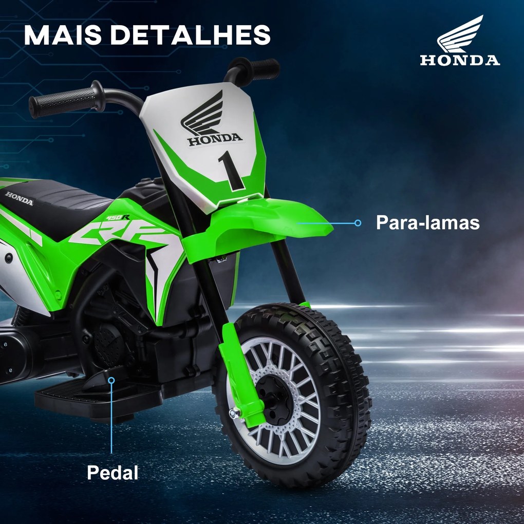 Mota Elétrica com Licença Honda CRF450RL para Crianças acima de 18 Mes