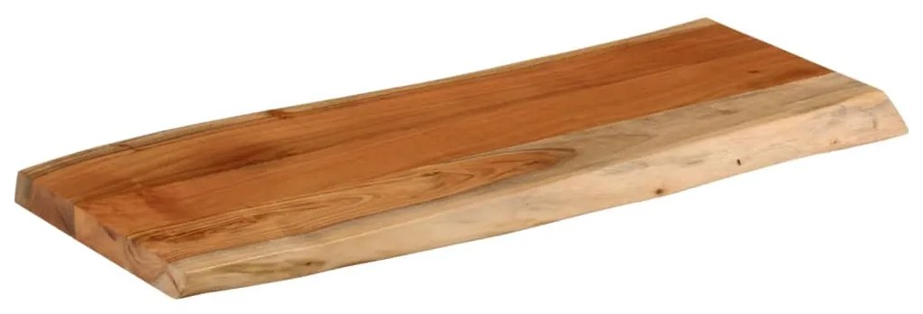 Tampo de mesa retangular borda viva 90x40x3,8 cm acácia maciça