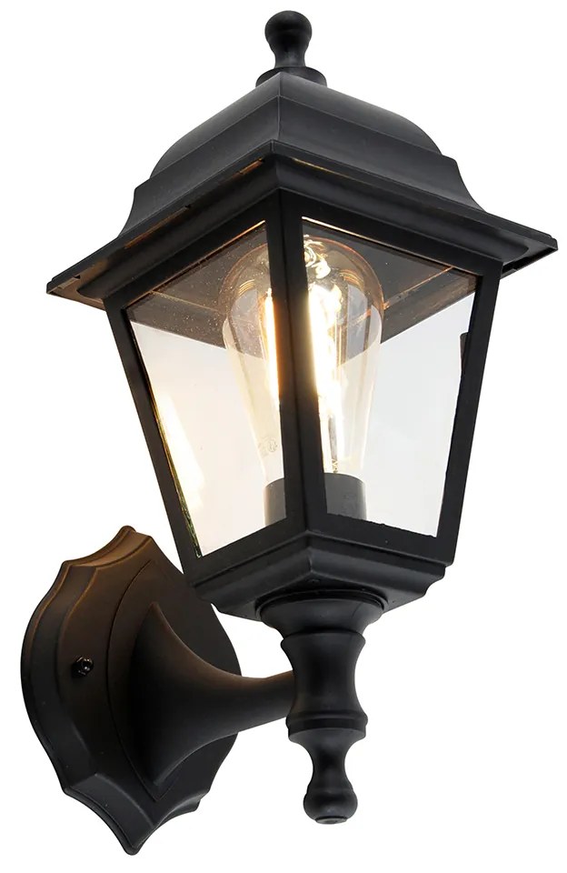 LED Candeeiro de parede exterior inteligente preto IP44 com WiFi ST64 - Capital Clássico / Antigo