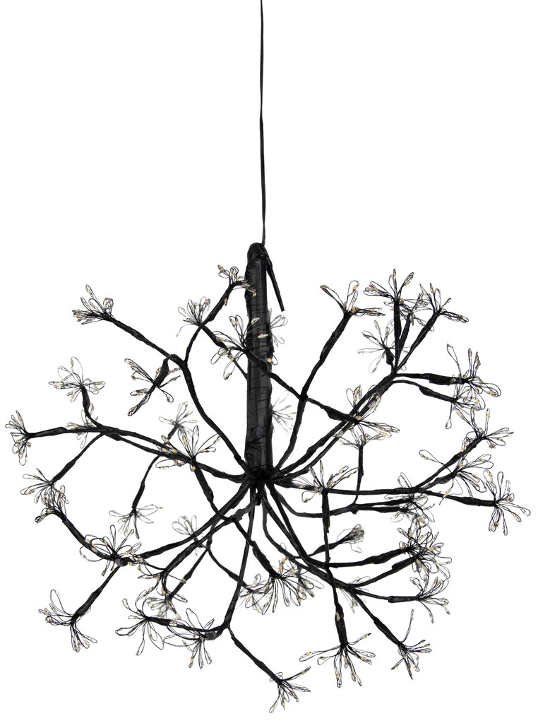 Luz pendente de Natal Esfera preta 40cm incl. LED com temporizador IP44 - Nobu