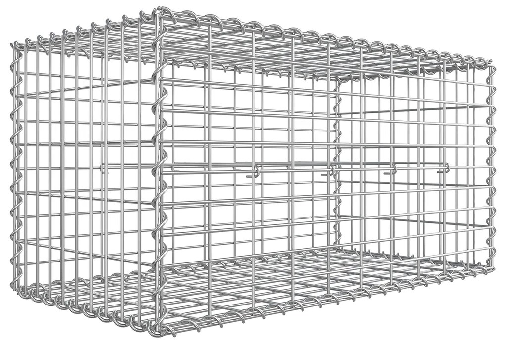 Cesto Gabião 1 unidade 100 x 50 x 50 cm prata