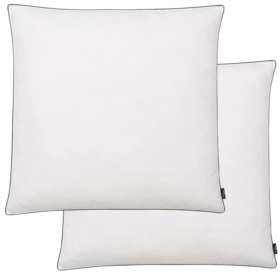 132890 vidaXL Almofadas 2 pcs enchimento de penugem/penas 80x80 cm branco