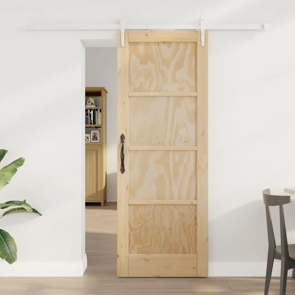 Porta Deslizante vidaXL com Conjunto de Hardware 73.5x198.5 cm Madeira