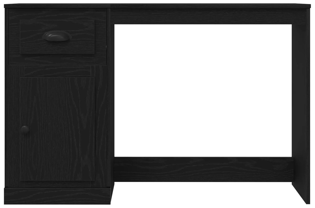 Escrivaninha com Armazenamento Carvalho Negro 50x115x75 cm Madeira eng