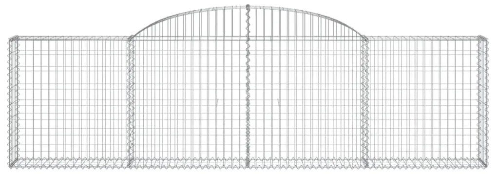 Cestos gabião arqueados 8 pcs 300x30x80/100cm ferro galvanizado