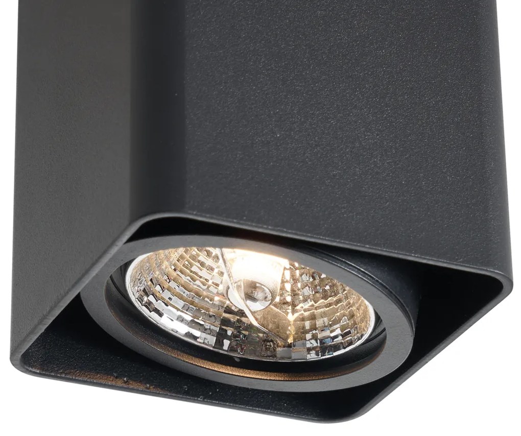 Foco de superfície de design preto GU10 70mm giratório e inclinável - Vox