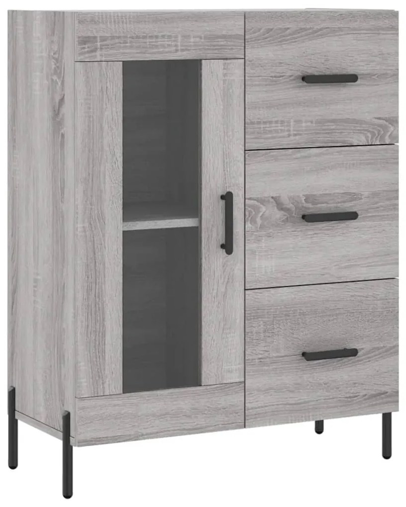 Armário alto 69,5x34x180 cm derivados de madeira sonoma cinza