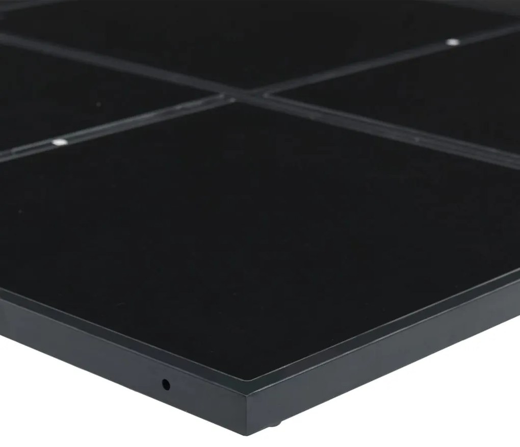15 pcs conjunto de jantar p/jardim com almofadões vime PE preto