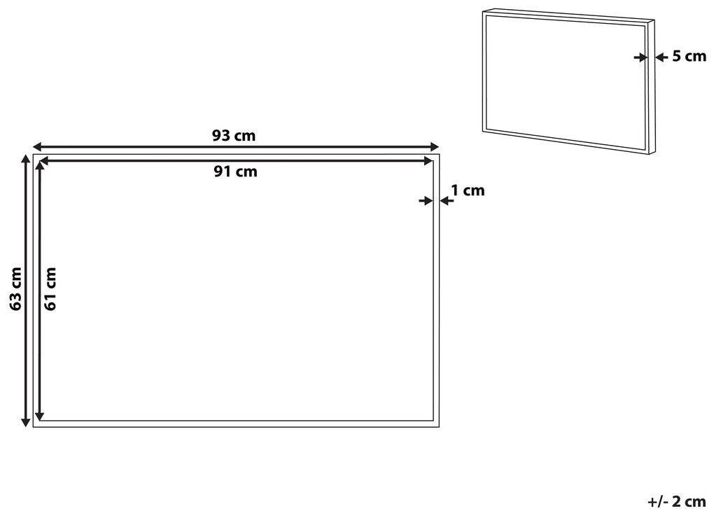 Quadro decorativo com moldura multicolor 93 x 63 cm FORNEA Beliani