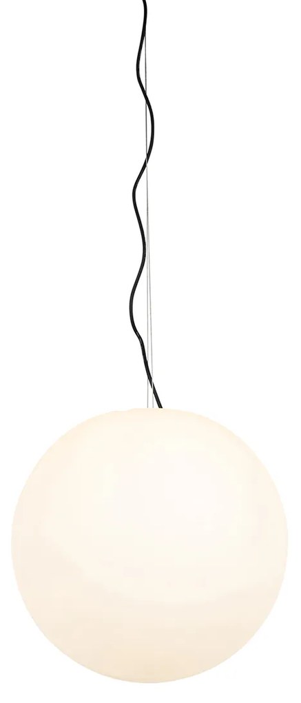 Candeeiro de suspensão exterior moderno branco 45 cm IP44 - Nura Moderno