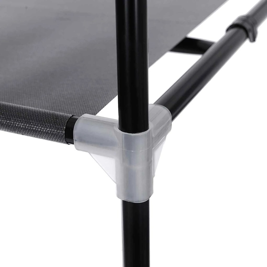 Guarda Roupa de tecido 75 x 160 x 45 cm preto