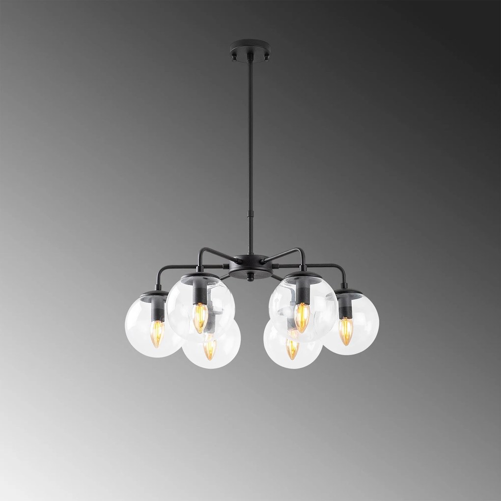 Candeeiro de Teto Viran – Preto – 56 x 56 x 43 cm