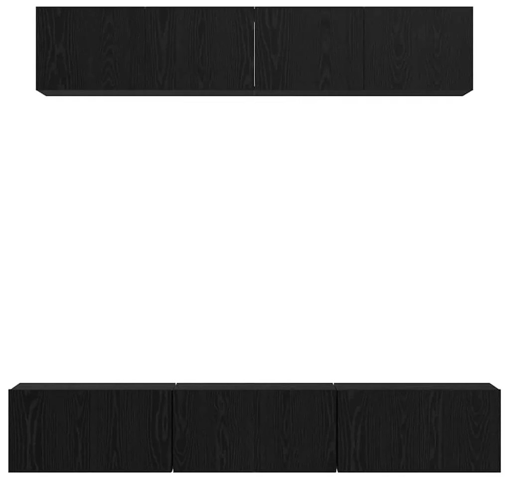 Conjunto de móvel de TV com prateleira com armazenamento com porta 5 p