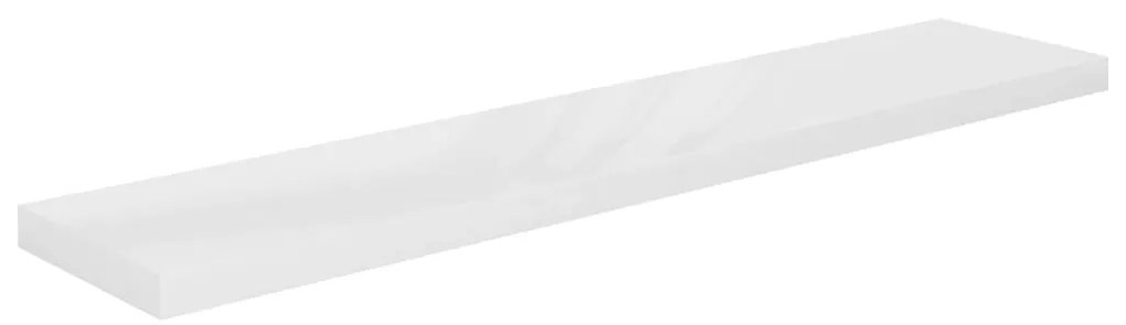 Prateleira de parede suspensa 120x23,5x3,8 cm MDF branco